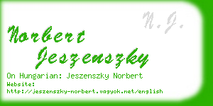 norbert jeszenszky business card